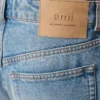 Jeans en coton bleu coupe large