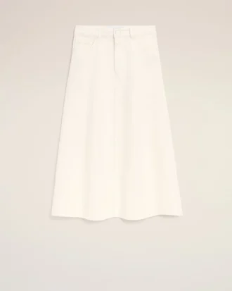 Jupe longue en coton blanc