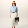Jupe longue en coton blanc