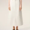 Jupe longue en coton blanc