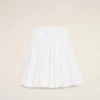 Jupe midi Corolla en coton blanc