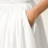 Jupe midi Corolla en coton blanc
