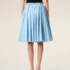 Jupe midi Corolla en coton bleu