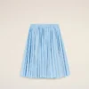 Jupe midi Corolla en coton bleu