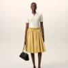 Jupe midi Corolla en coton jaune