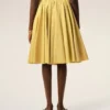 Jupe midi Corolla en coton jaune
