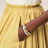 Jupe midi Corolla en coton jaune