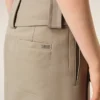Jupe portefeuille en coton beige
