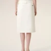 Jupe portefeuille en coton blanc