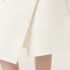 Jupe portefeuille en coton blanc