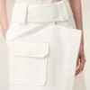 Jupe portefeuille en coton blanc