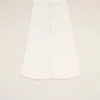 Jupe trapèze longue en coton blanc
