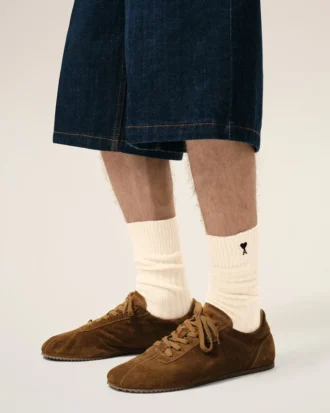 Lot de trois paires de chaussettes Ami de Coeur en coton naturel noir