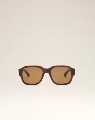Lunettes de soleil en acétate marron 75006