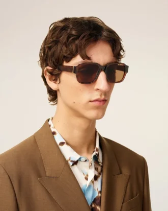 Lunettes de soleil en acétate marron 75006