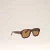 Lunettes de soleil en acétate marron 75006