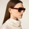 Lunettes de soleil en acétate marron 75006