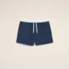 Maillot de bain court en nylon bleu