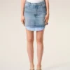 Mini-jupe en coton bleu