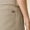 Mini-jupe portefeuille en coton beige
