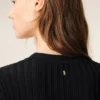 Mini-robe en maille noire à godets