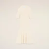 Mini-robe Godet en maille blanche