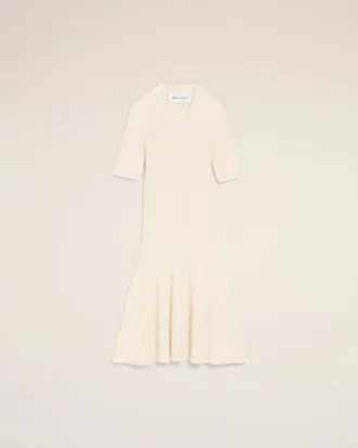 Mini-robe Godet en maille blanche