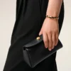 Mini sac Carrousel en cuir de vache noir