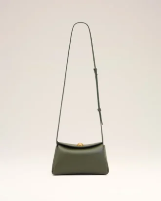 Mini sac Carrousel en cuir de vachette vert