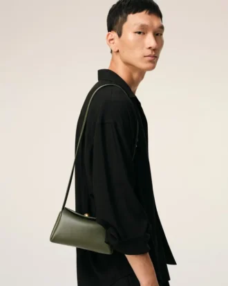 Mini sac Carrousel en cuir de vachette vert