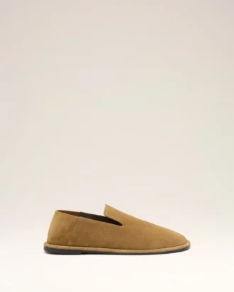 Mules mi-hautes en cuir de vache marron