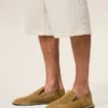 Mules mi-hautes en cuir de vache marron