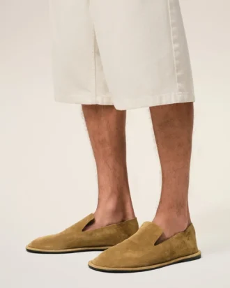 Mules mi-hautes en cuir de vache marron