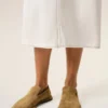 Mules mi-hautes en cuir de vache marron