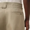 Pantalon baggy en coton beige