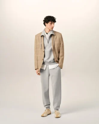 Pantalon de survêtement Ami de Coeur en coton gris