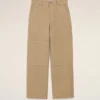 Pantalon de travail en coton beige