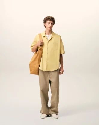 Pantalon de travail en coton beige