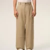 Pantalon de travail en coton beige