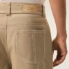 Pantalon de travail en coton beige