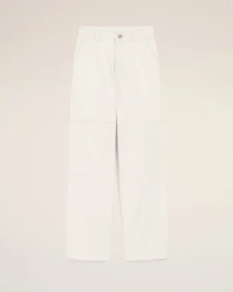Pantalon de travail en coton blanc