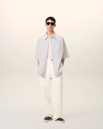 Pantalon de travail en coton blanc