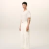 Pantalon de travail en coton blanc