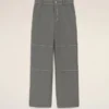 Pantalon de travail en laine vierge grise