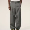 Pantalon de travail en laine vierge grise