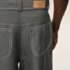 Pantalon de travail en laine vierge grise