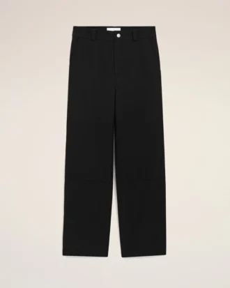 Pantalon de travail en laine vierge noire