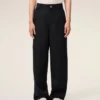 Pantalon de travail en laine vierge noire