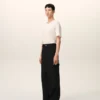 Pantalon de travail en laine vierge noire