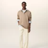 Pantalon droit en laine blanche